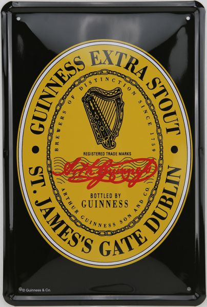 Plaque en métal Guinness