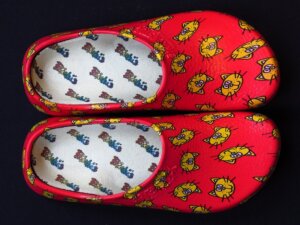 pantoufles rouge